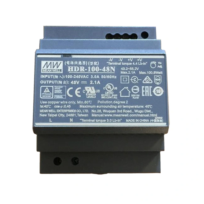 HDR-100-48N (48B 2.09А для монтажа на DIN рейку)