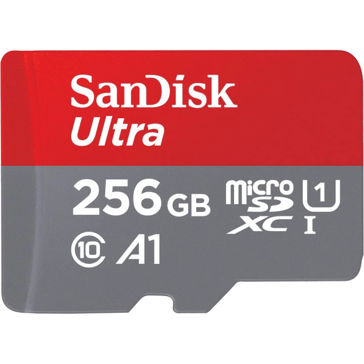 SANDISK 256GB Ultra microSDHC UHS-I Card A1 Class 10