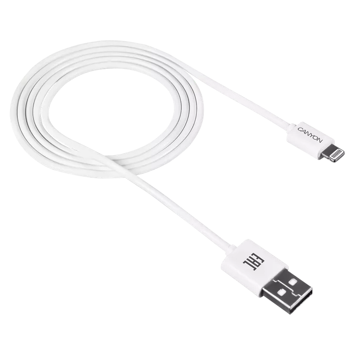 Canyon CFI1W white (Lightning - USB-A) 1м