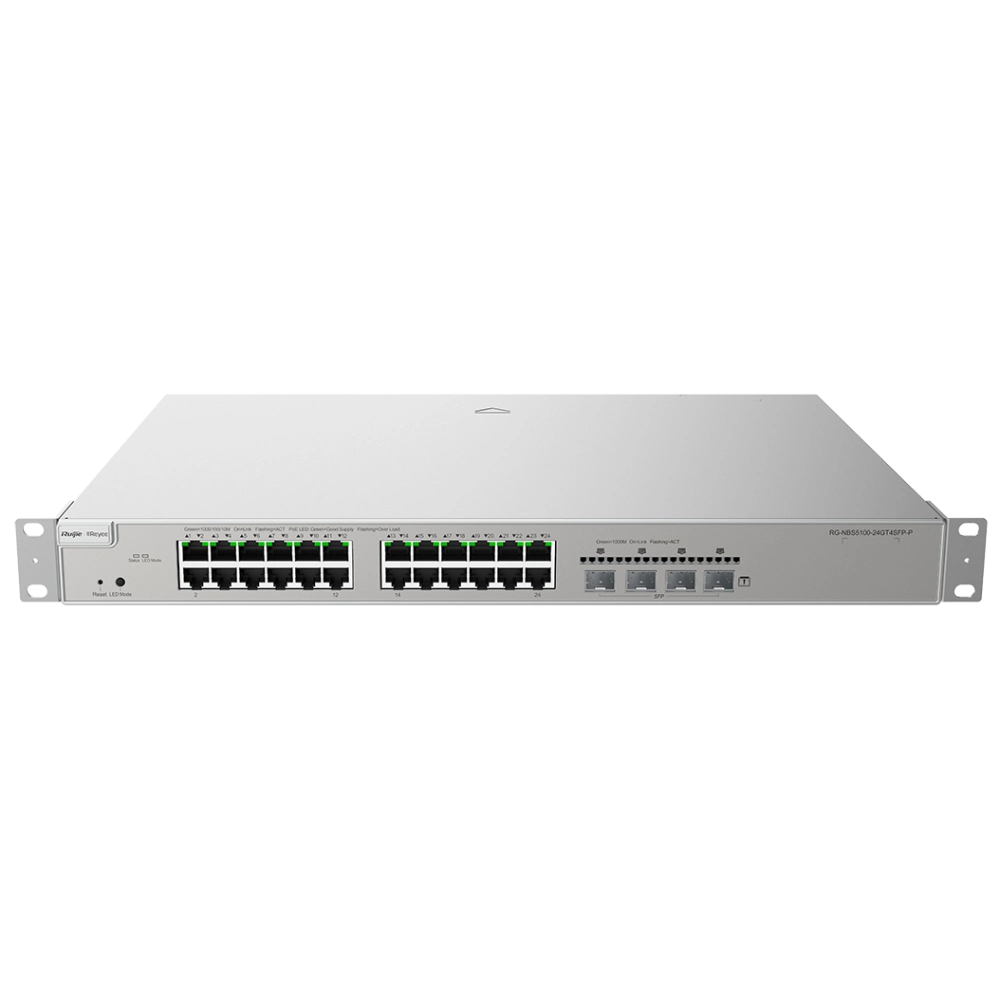 ruijie reyee rg-nbs5100-24gt4sfp-p poe l3 комутатор 24 порти керований