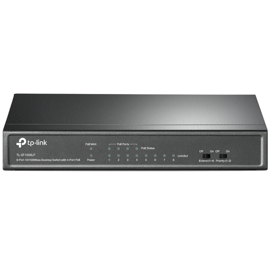 tp-link tl-sf1008lp poe комутатор 8 портів некерований