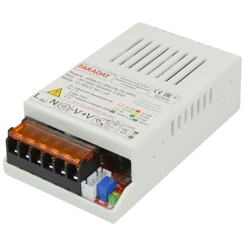faraday electronics 40wt/12-36v/pl 11.8-37.5в 3.4-1.4а блок живлення