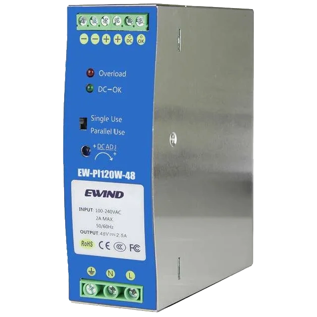ewind ew-pi120w-48 на din-рейку 120 вт/48 в блок живлення