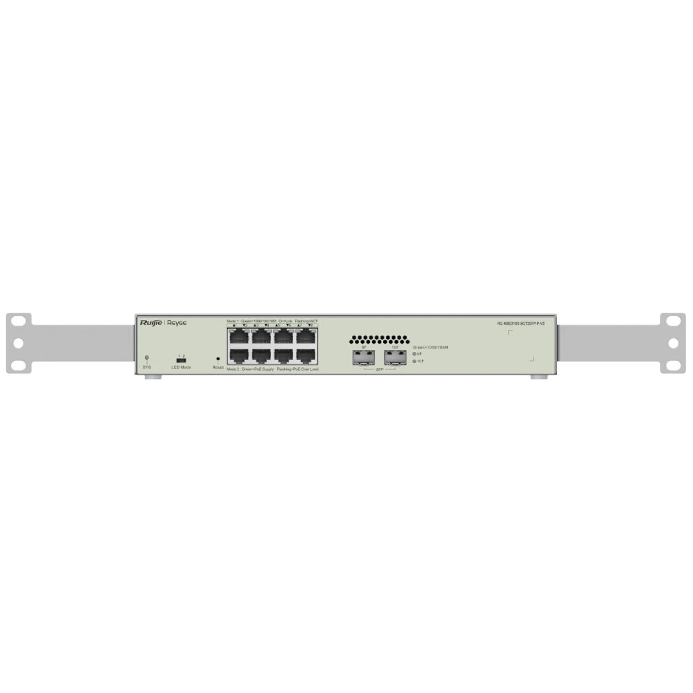 ruijie reyee rg-nbs3100-8gt2sfp-p v2 poe l2 комутатор 10 портів керований