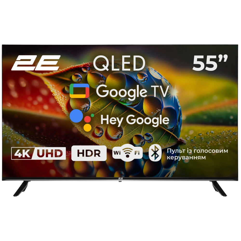 2e 55a77q 55” дюйма 3840x2160 qled google tv телевізор