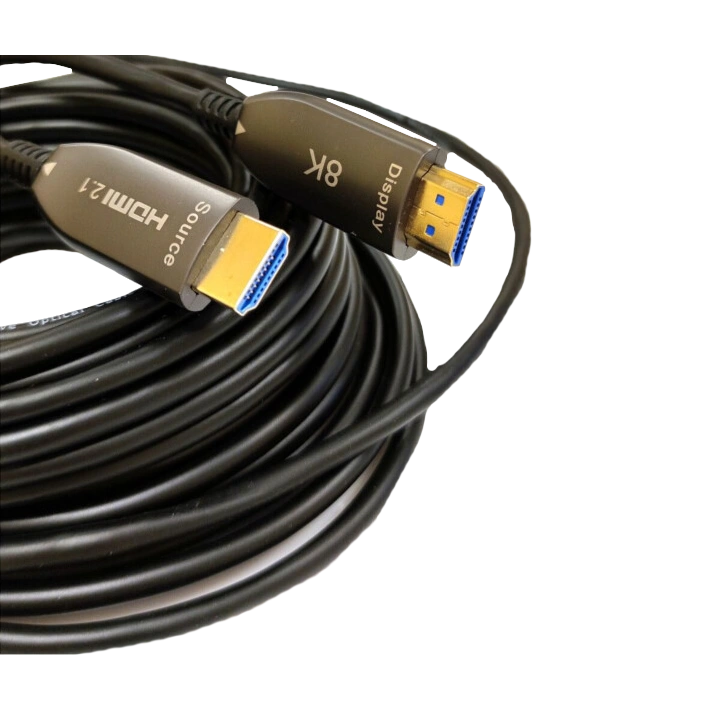 hdmi 2.1 патчкорд 10м з передачею сигналу 8k uhd 48 gbps по оптичному кабелю (aoc)