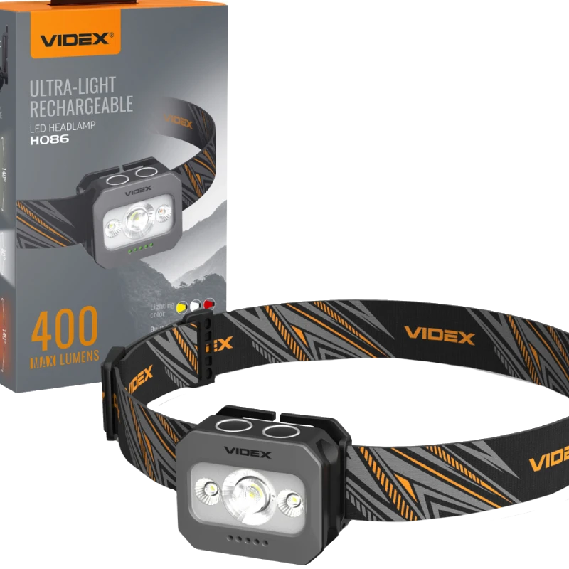 videx vlf-h086 400lm 5000k налобний світлодіодний ліхтарик