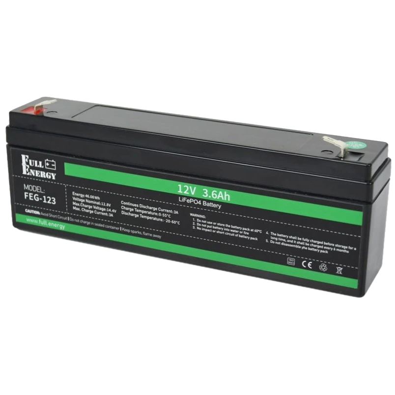 full energy feg-123 акумулятор lifepo4 12в 3а•г