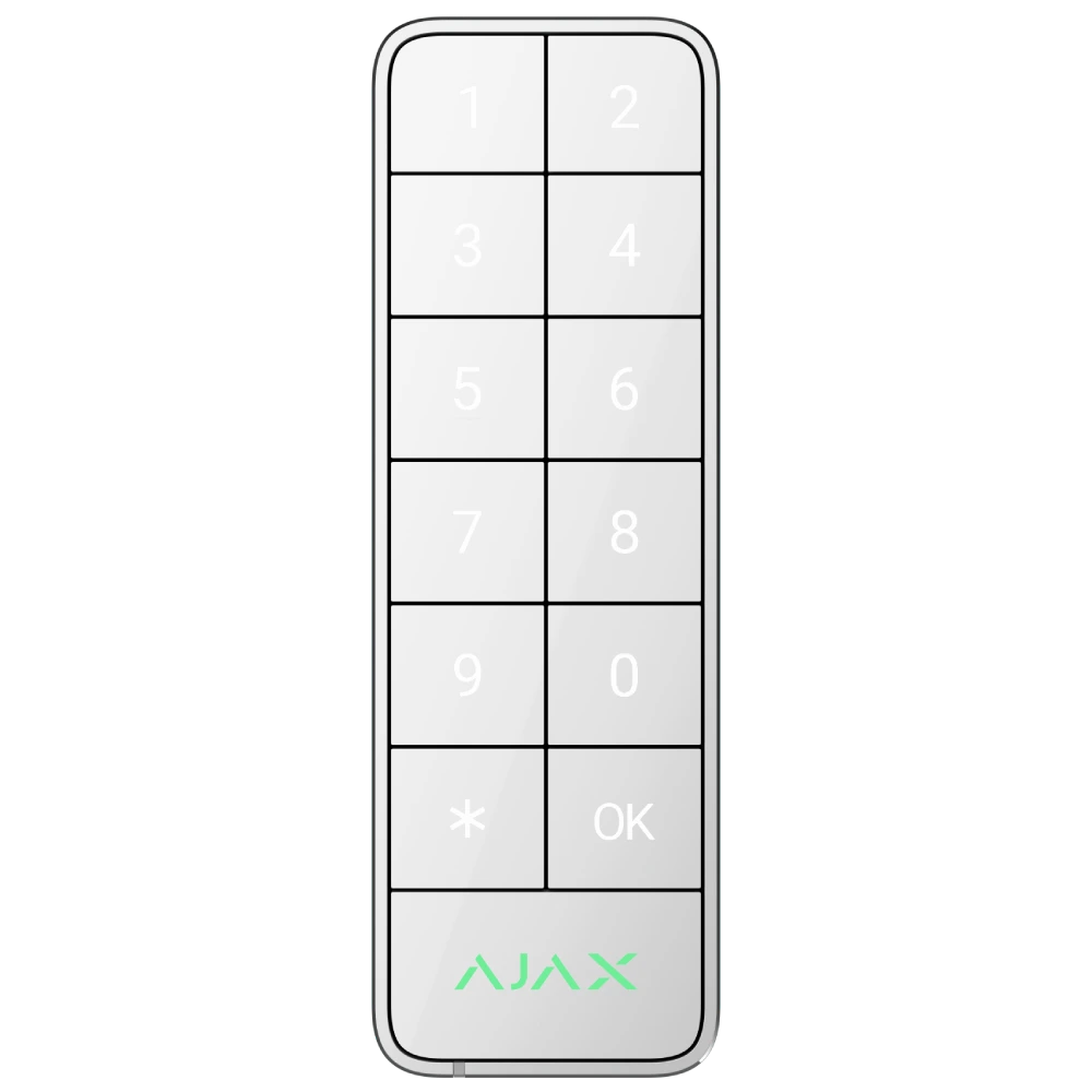 дротова клавіатура ajax superior keypad outdoor white fibra