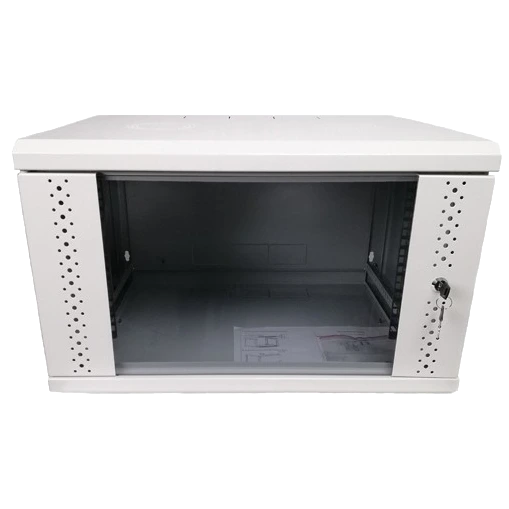 eserver 12u 600х350х637 скло, сіра шафа
