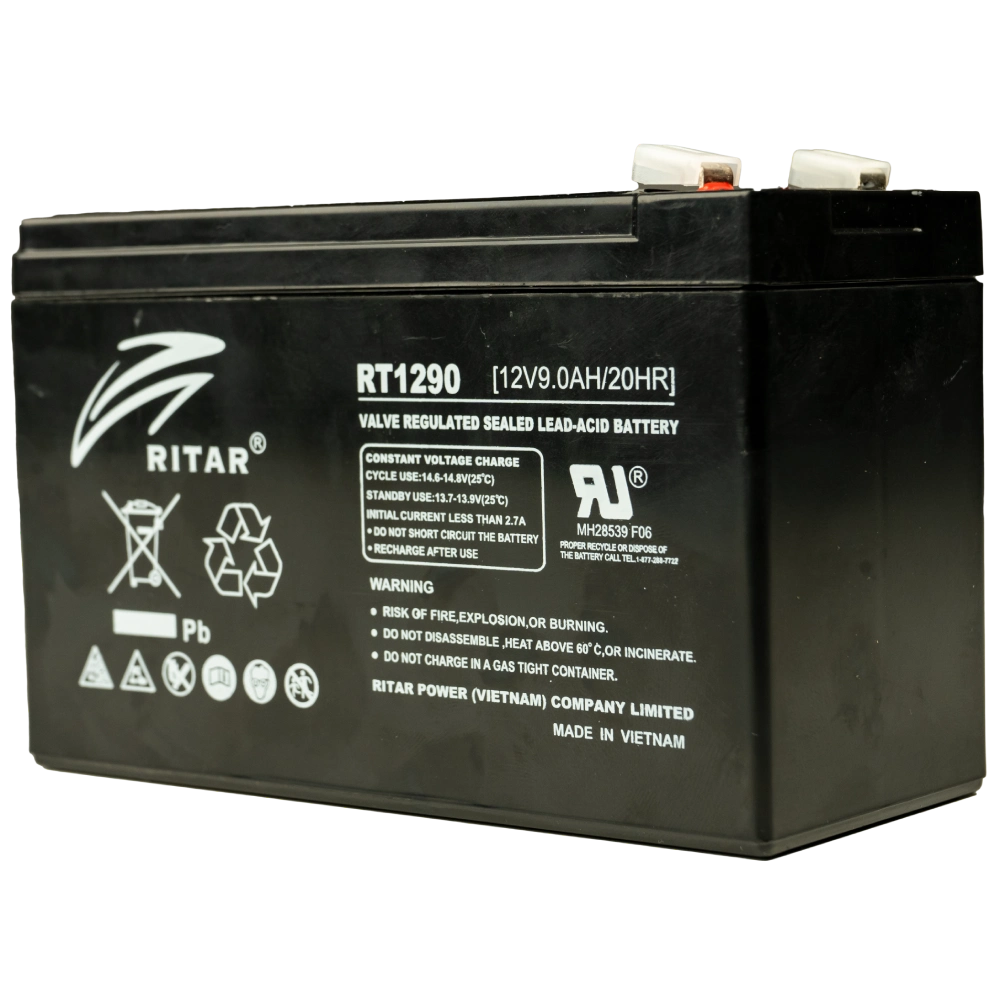ritar rt1290 9а•г 12в свинцево-кислотна акумуляторна батарея