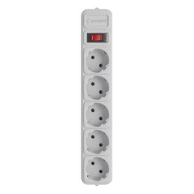 gembird spg5-x-6g мережевий фільтр для дбж (ups) 1.8 м кабель 5 розеток