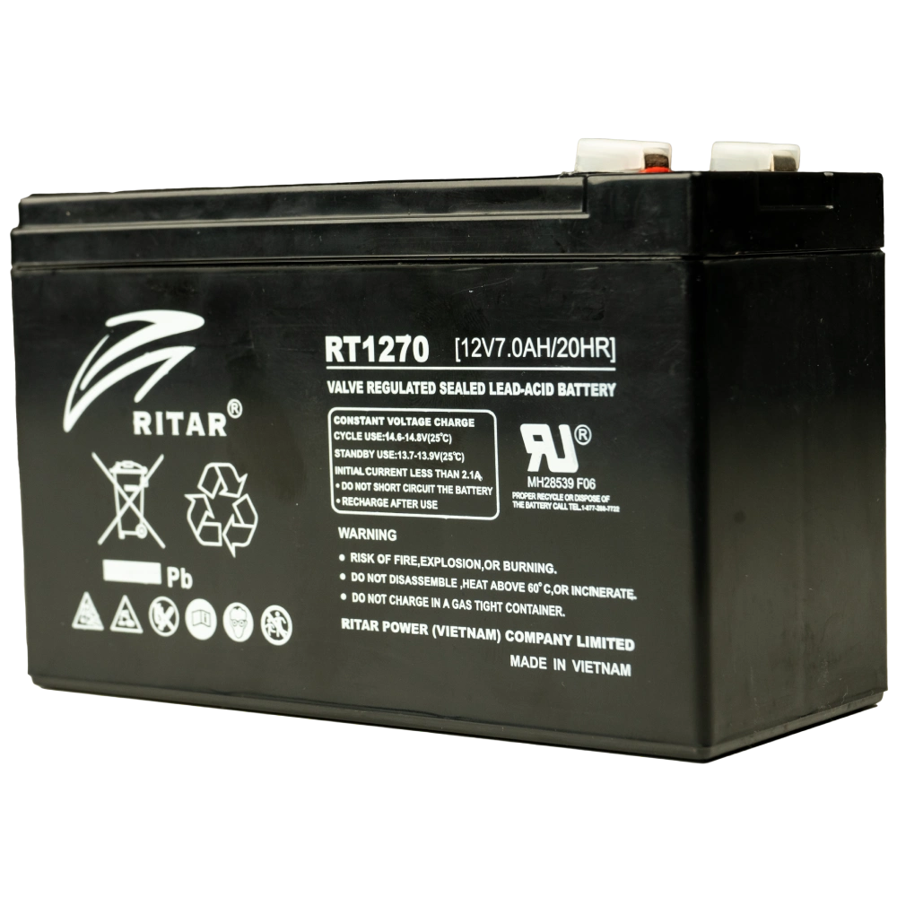 ritar rt1270 7а•г 12в свинцево-кислотна акумуляторна батарея