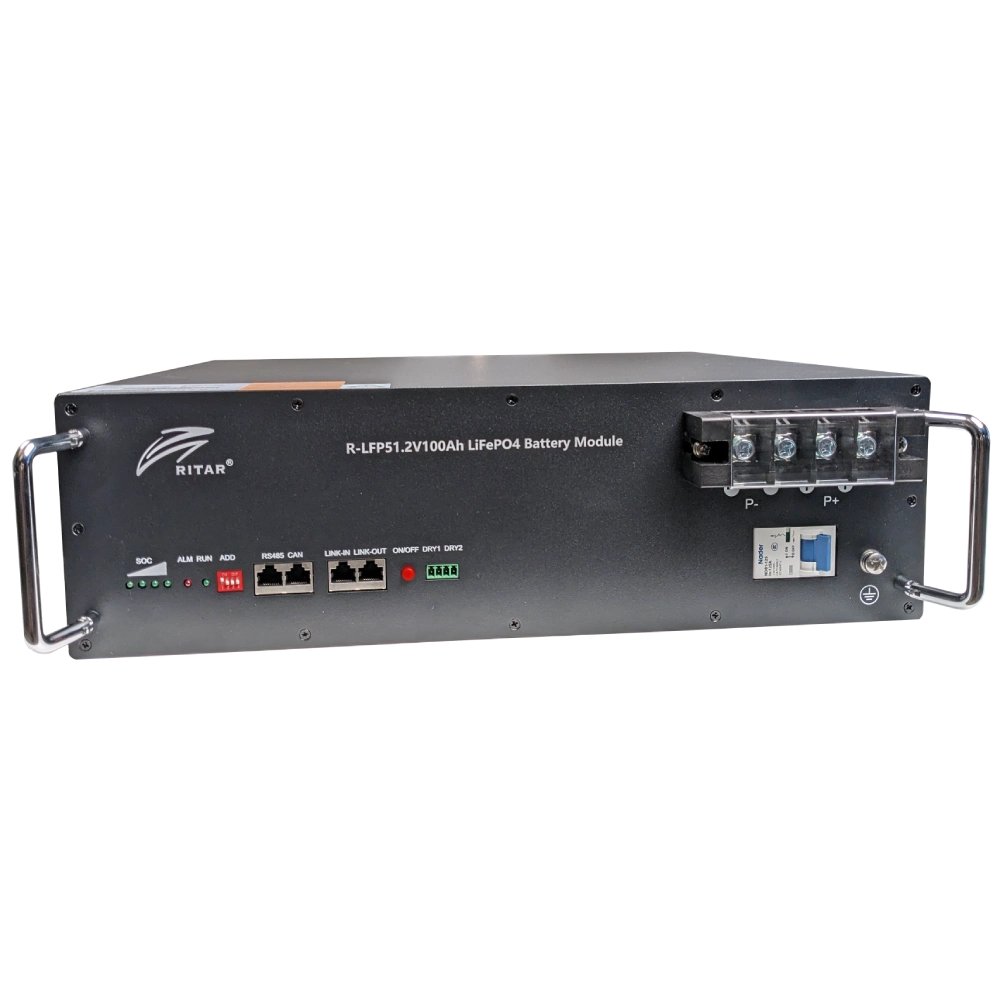ritar r-lfp51.2v100ah акумуляторна батарея з bluetooth та автоматичним вимикачем