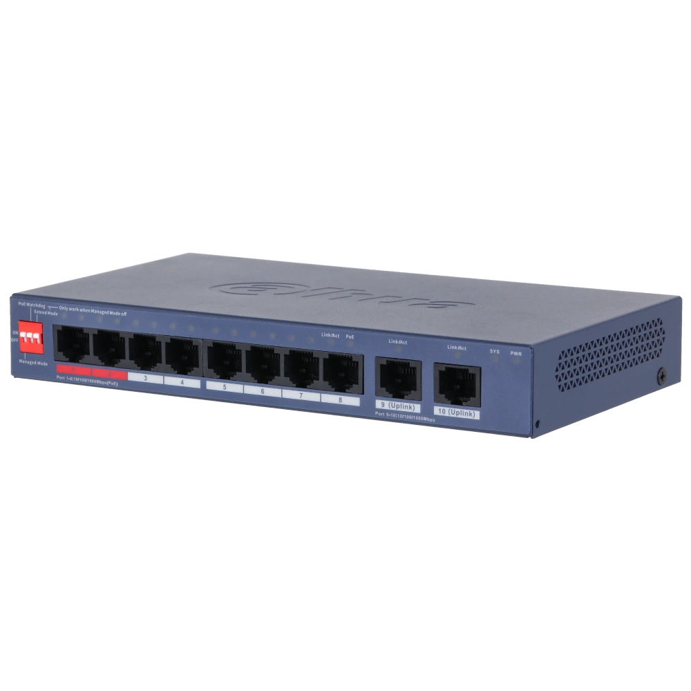 dahua dh-cs4010-8gt-110-v2 poe комутатор 8 портів керований