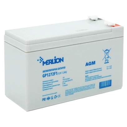 merlion agm gp1272f1 12v 7.2ah акумуляторна батарея
