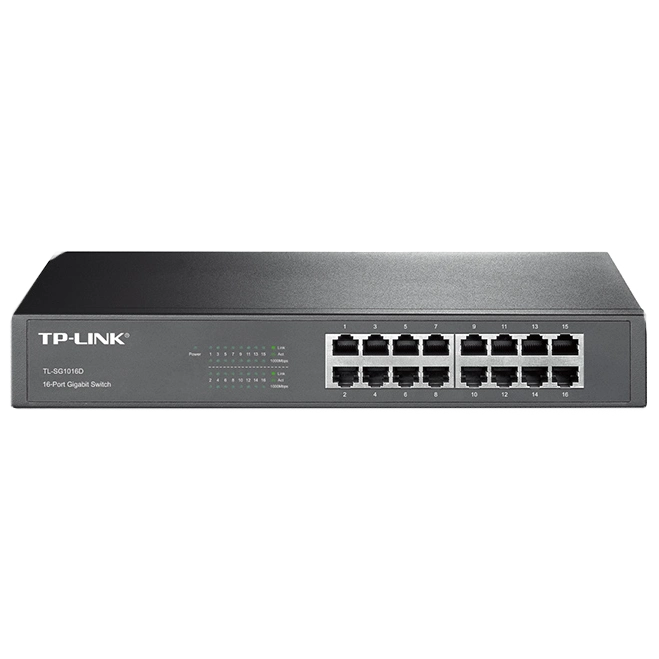 tp-link tl-sg1016d комутатор 16 портів некерований