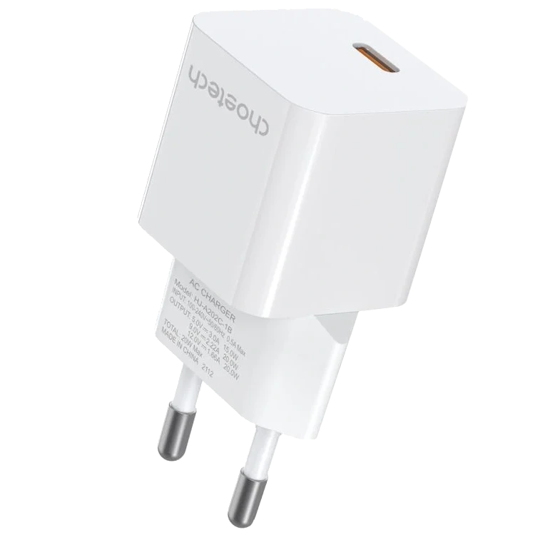 choetech pd5010 mini white pd20w gan usb-c адаптер