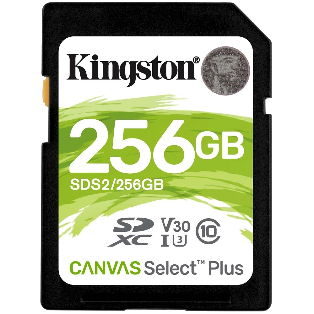 kingston canvas select plus 256гб 100r c10 uhs-i u3 v30 карта пам'яті sdxc
