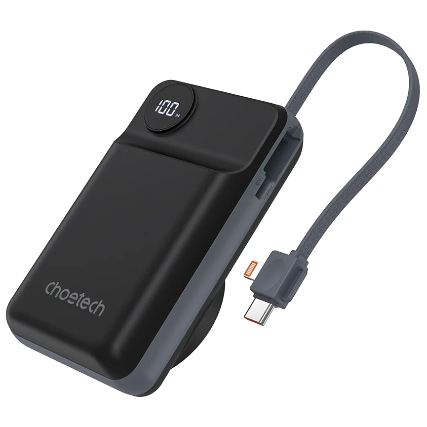 choetech b696 20 000ма•г black з магнітною зарядкою повербанк
