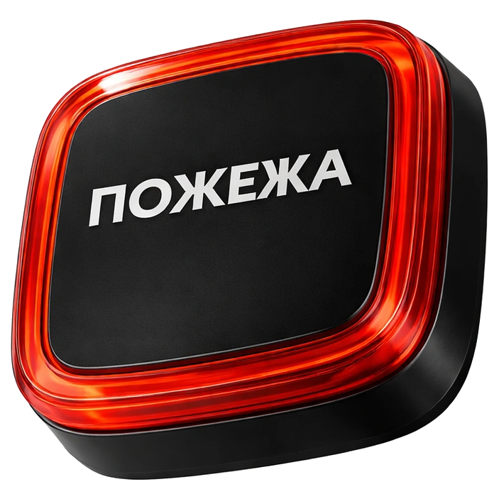 ajax en54 fireprotect (vad) black пожежний світловий “пожежа“ cповіщувач