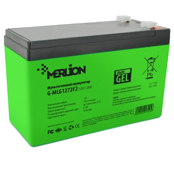 merlion g-mlg1272f2 7.2 а●г 12в свинцево-кислотна акумуляторна батарея