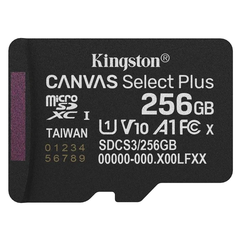 kingston microsd 256gb c10 uhs-i a1 v10 r150mb/s карта пам'яті