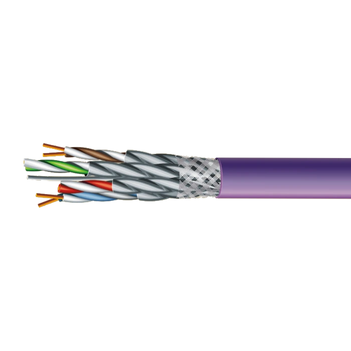 category 7e s/ftp lszh 4х2х23 awg (70910151) бухта 500м. кабель ззкм (ftp мідь безгалоговий lszh)