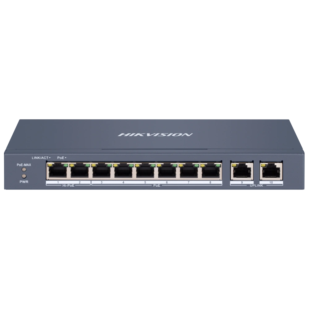 hikvision ds-3e1310hp-ei комутатор 10 портів керований