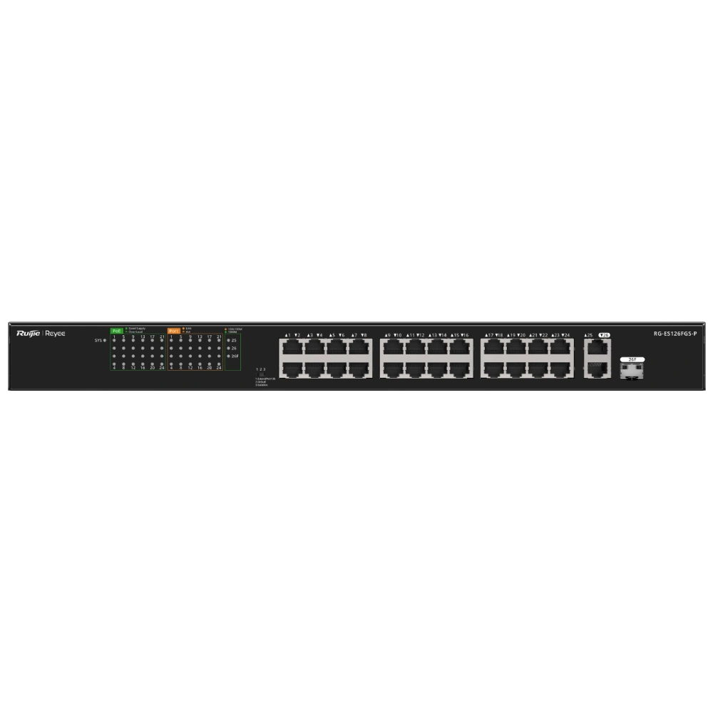 ruijie reyee rg-es126fgs-p poe комутатор 26 портів некерований