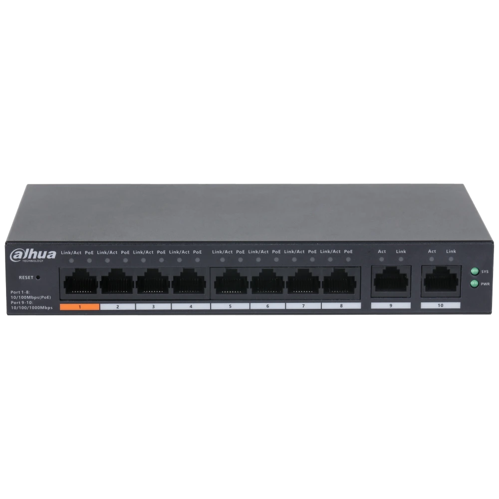 dahua dh-cs4010-8et-60 poe комутатор 10 портів керований