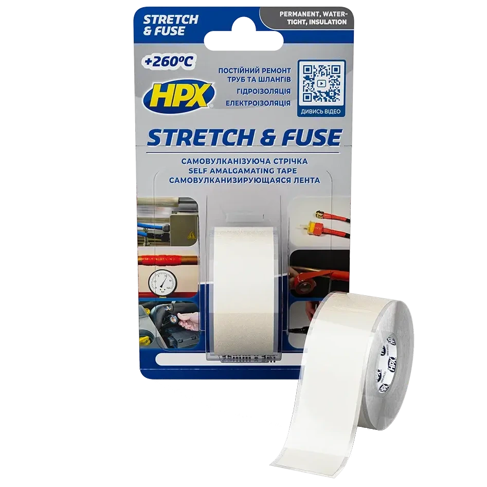hpx si2503 stretch&fuse 25мм х 3м стрічка силіконова вулканізуюча