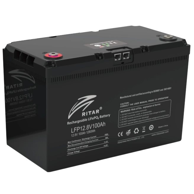 ritar lfp12.8v100ahg24 акумуляторна батарея з bluetooth