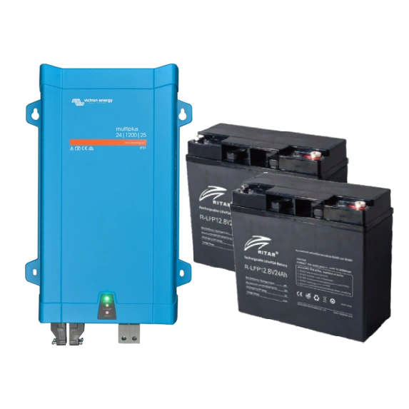 victron energy + ritar 1.20квт система безперебійного живлення 614вт●год