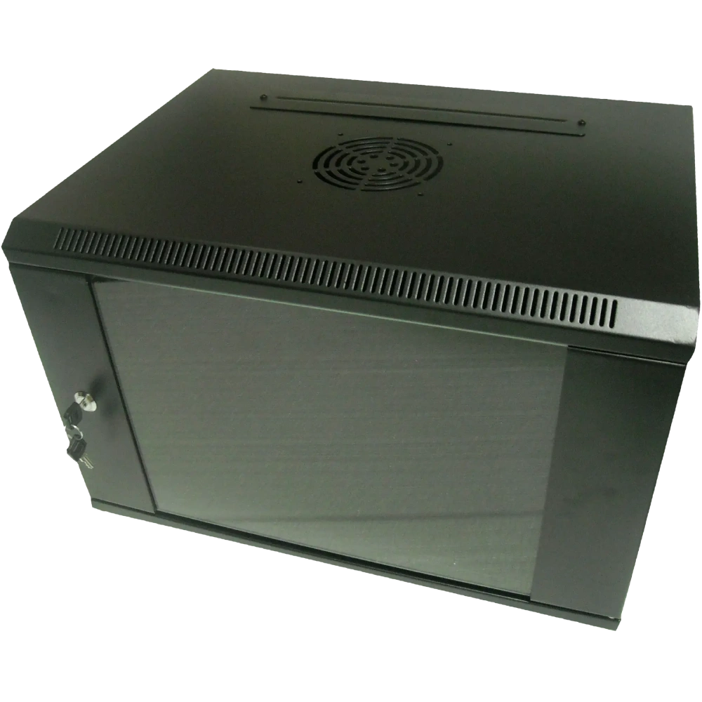 hypernet wmnc-9u-flat-ac-black шафа коммутаційна настінна 9u 600x450