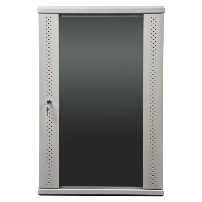 eserver 18u 600х600х907 скло, сіра шафа