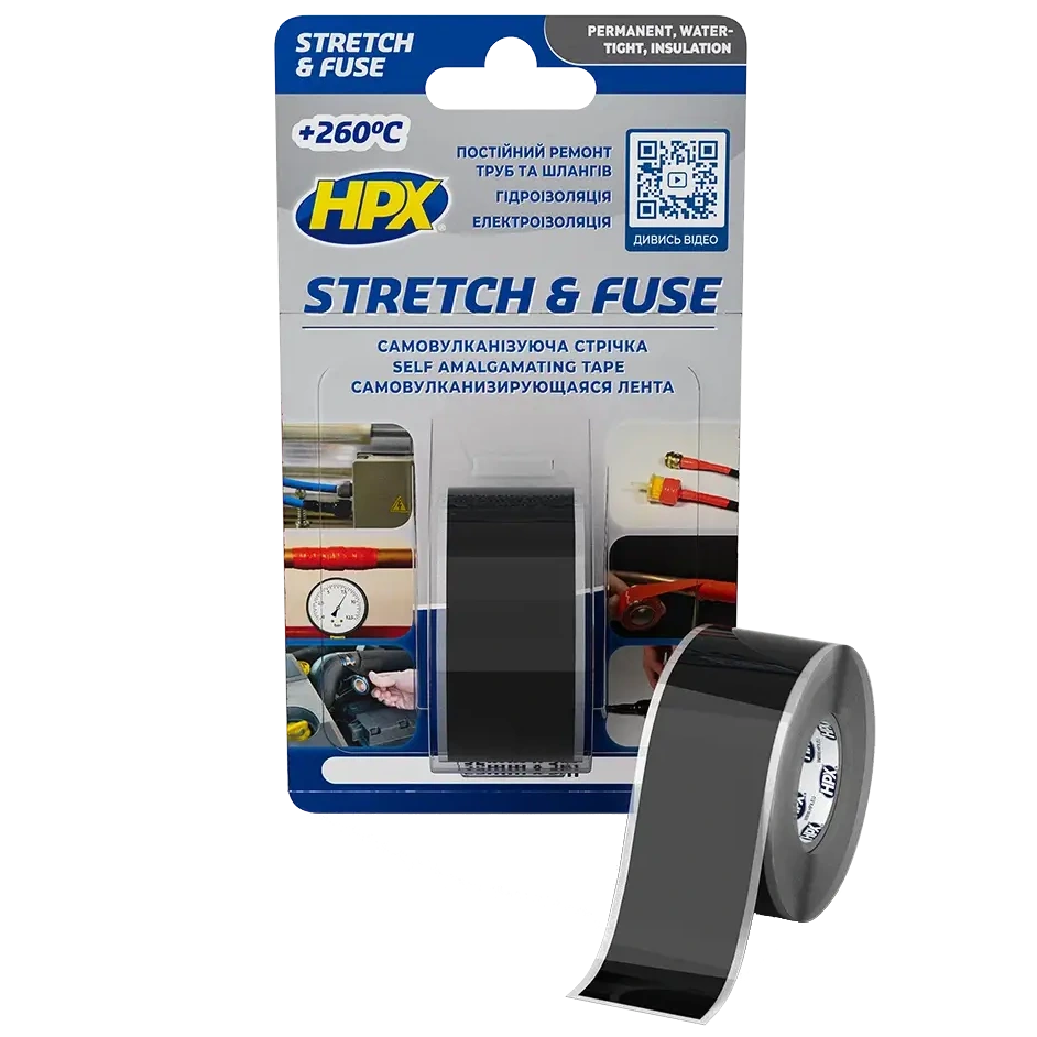 hpx sz2503 stretch&fuse 25мм х 3м стрічка силіконова вулканізуюча