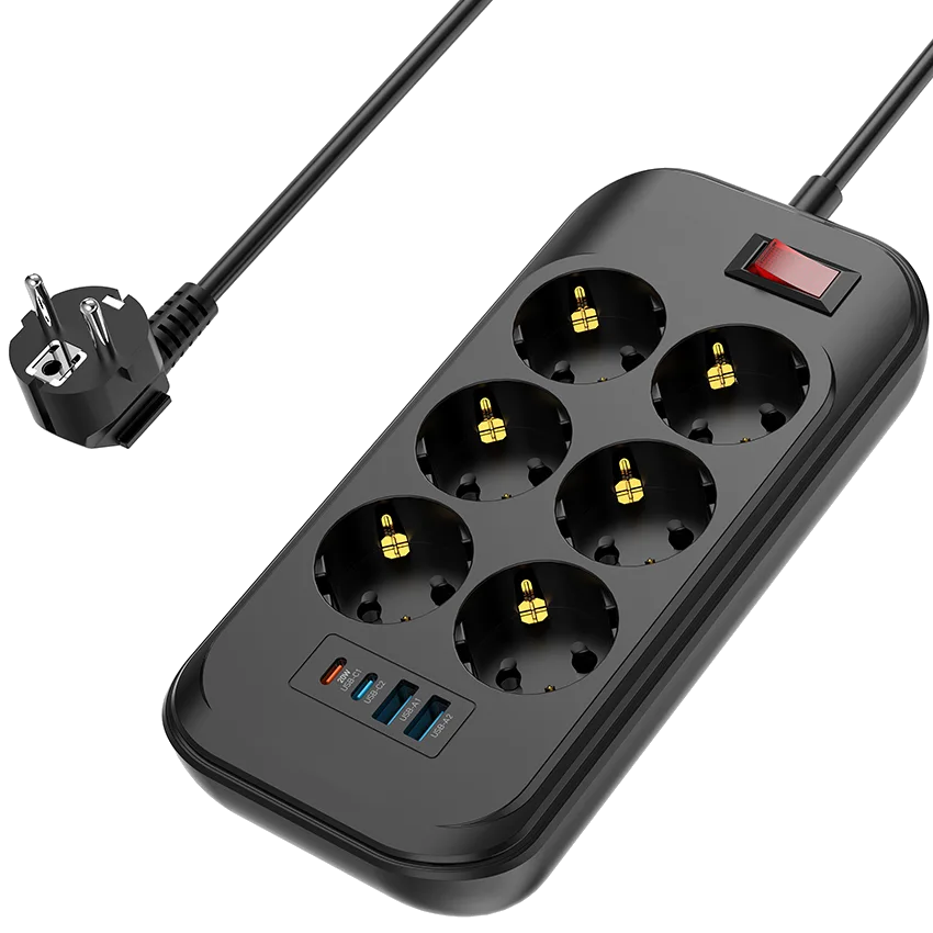 сolorway cw-che64pdb 6 розеток/4usb мережевий фільтр