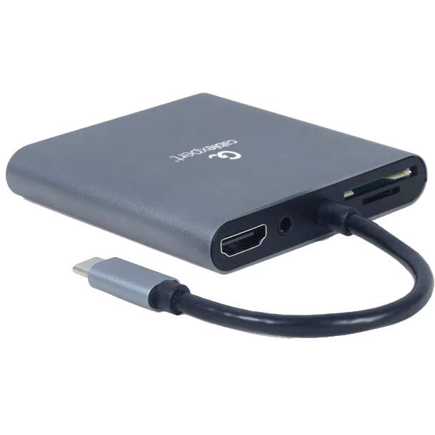 cablexpert a-cm-combo6-01 usb-c 6-в-1 док станція