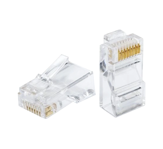 hypernet p88u-c6 конектор rj45 кат.6 8p8c 50 мк упаковка 100 шт.