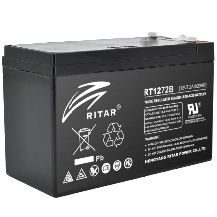 agm ritar rt1272b 12v 7.2ah аккумуляторная батарея