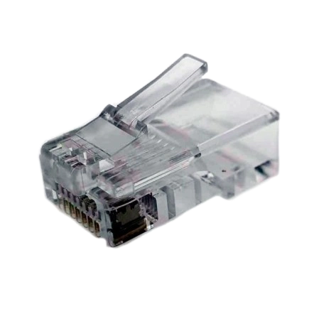 rj45 utp конектор прохідного типу кат.5e (пачка 100 шт)