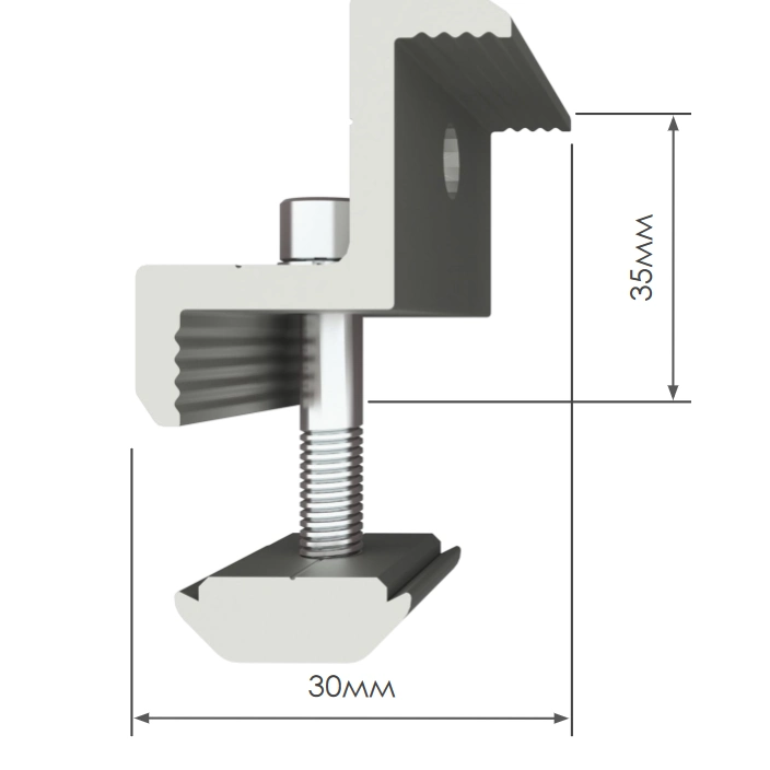 h30/35 l50 (35х50мм) прижим кінцевий