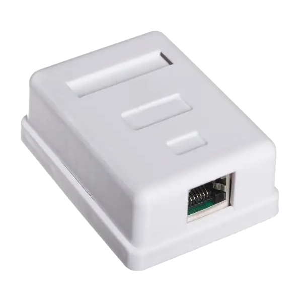 hypernet mb-stp1 розетка 1 порт екранована rj45 stp біла