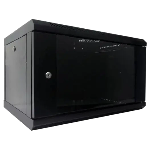 hypernet wmnc-6u-flat-ac-black шафа коммутаційна настінна 6u 600x450 розбірна