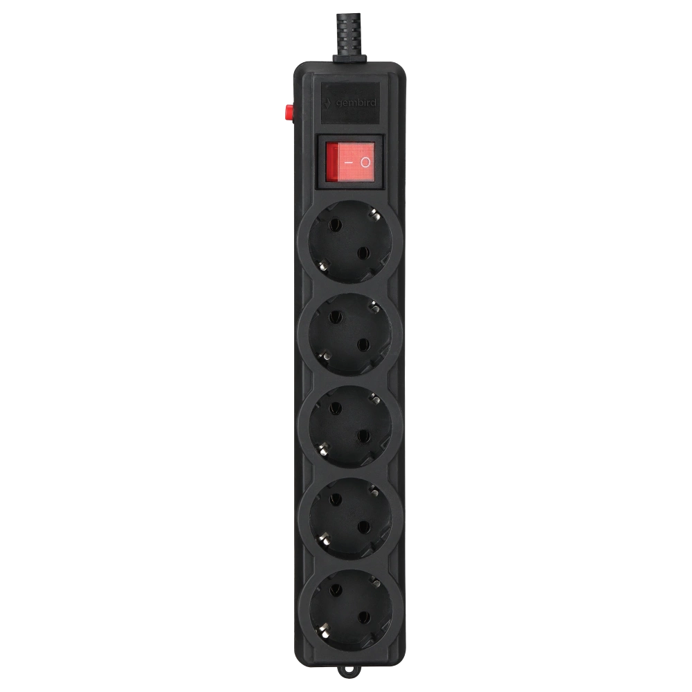 gembird spg5-g-15b-pro 4.5 м кабель 5 розеток мережевий фільтр