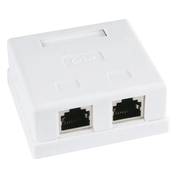 hypernet mb-stp2 розетка 2 порта екранована rj45 stp біла 5e