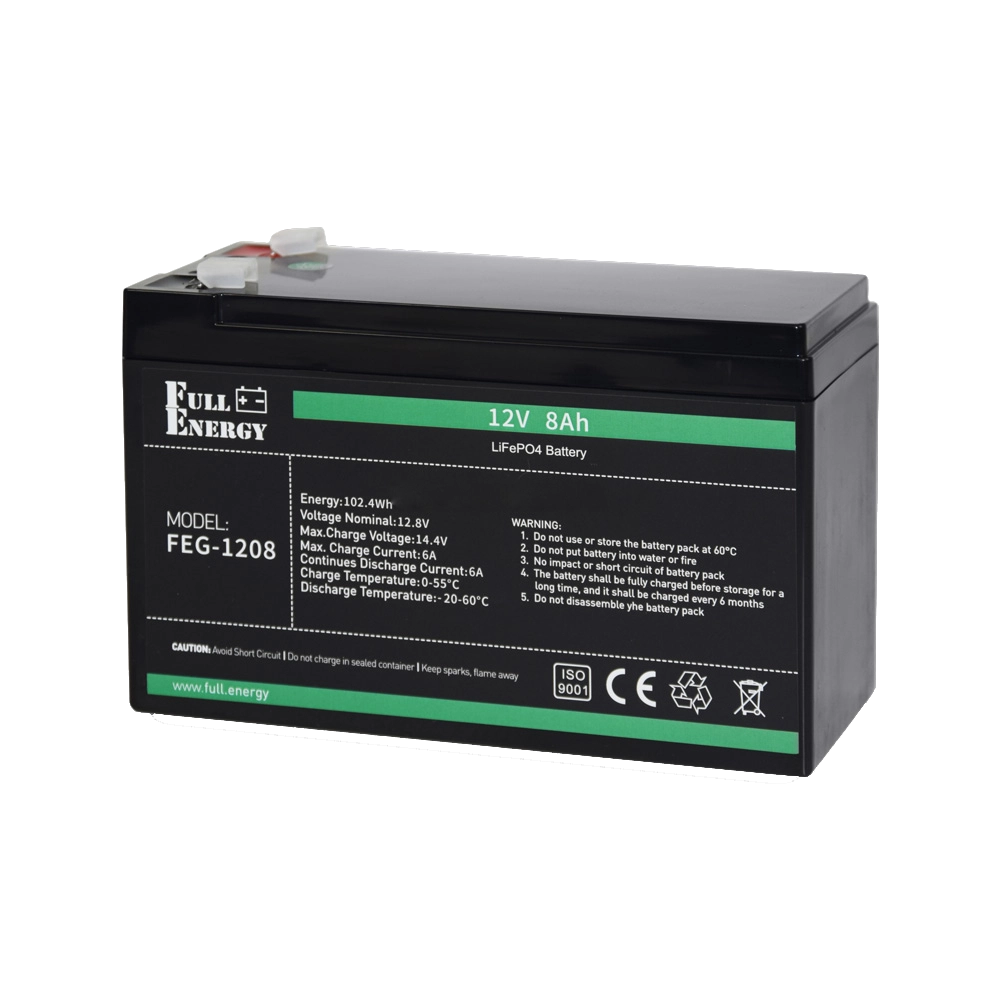 full energy feg-128 12в 8а•г літієва акумуляторна батарея