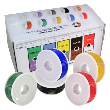 awg 24 24awg 0,2 600в 5x10м кабель силіконовий луджений