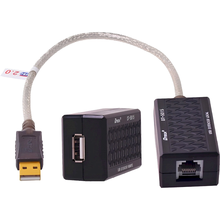 dtech dt-5015 подовжувач usb - rj45